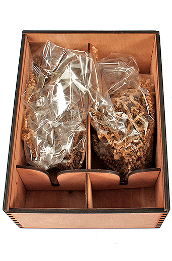 Подарочные Коробка деревянная 999/1808 с гравировкой + наполнитель + сумка крафт от производителя