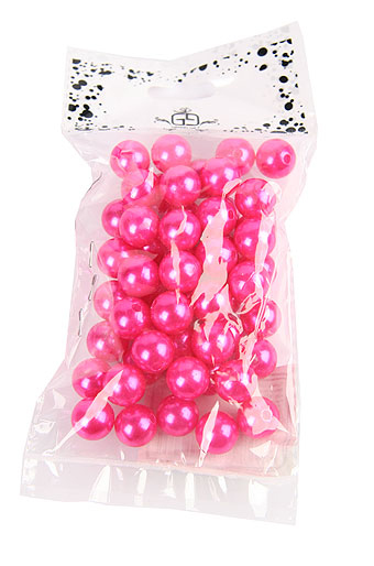 Бусины 100/14-21 шарики перламутров. ярко-розовые /FIX  цена