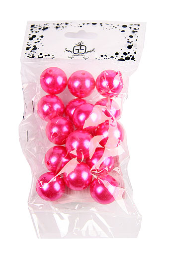 Бусины 200/20-21 шарики перламутров. ярко-розовые /FIX  цена