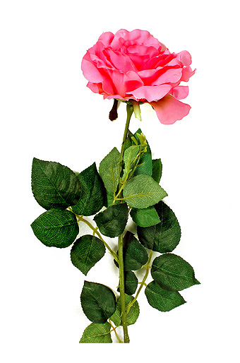Цветок декор. 109/60 роза на стебле розовая