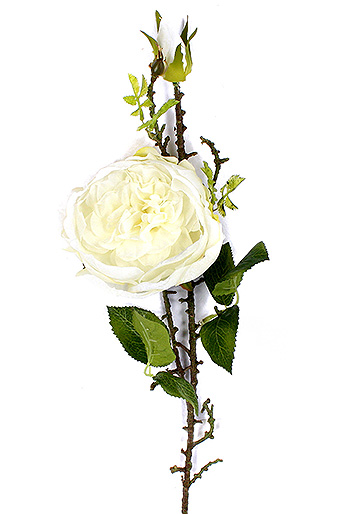 Цветок декор. 114/00 роза кустовая белая