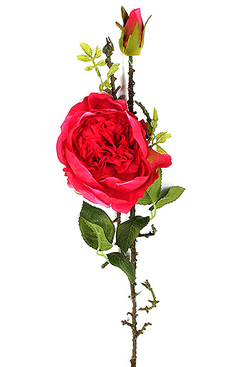 Цветок декор. 114/23 роза кустовая малиновая