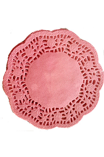 Салфетки ажурные цветные 115/61 круглые розовый лотос