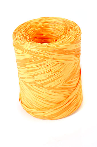 Рафия 200/30-35 старлайт- оранжево-желтая