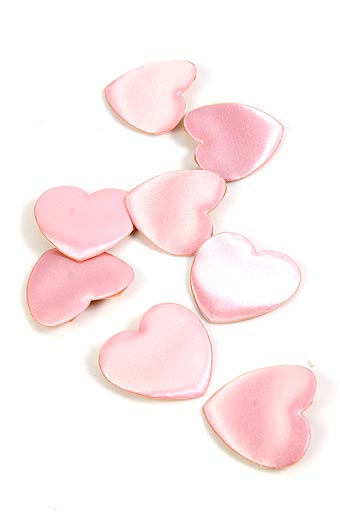 Наклейки Спанч 114-20 сердца атласные розовые