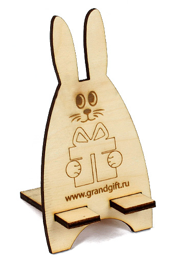 Декор деревянный 40/710 подставка для телефона- зайчик-грандгифтик / ПОД ЗАКАЗ