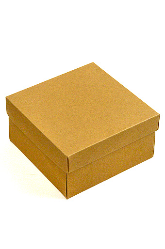 Коробка крафт эко 136/93 квадрат крышка+дно