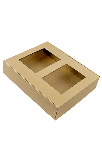 Коробка микрогофра 130/94 прямоуг. с 2мя окнами