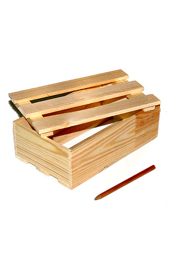 Коробка деревянная 302 прямоуг. с крышкой