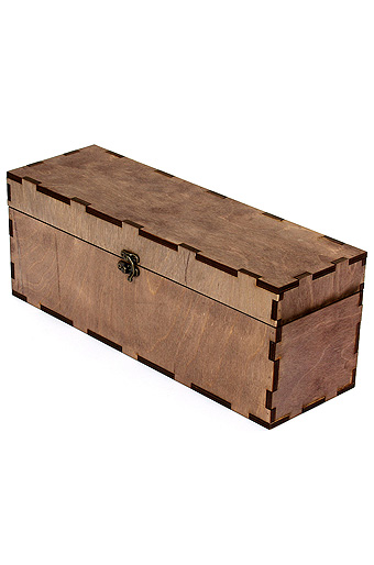 Коробка деревянная 720/16 ларец под бутылку- орех