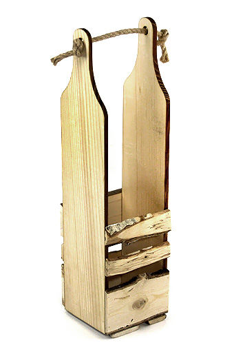 Подарочные Коробка деревянная 703/93 под бутылку- c ручкой / ПОД ЗАКАЗ от производителя