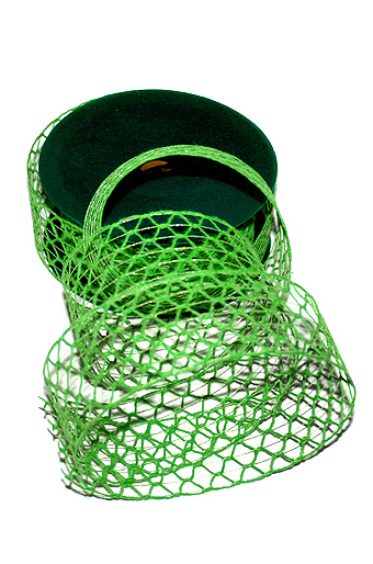 Лента тканая 112/45 сетка плетеная- зеленая